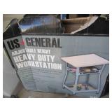 Metal framed portable workbench wit...
