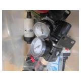 Lot of assorted valves, gauges and ...