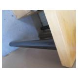 Wood top table with metal tubular l...