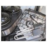 Pot Luck style 3-crock server, beve...