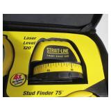 Strait-Line stud finder, laser leve...