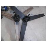 (2) Triple fin blade ceiling fans...