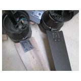 (2) Triple fin blade ceiling fans...