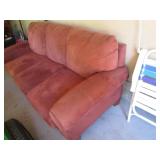 Rust color microfiber 3-cushion cou...