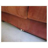 Rust color microfiber 3-cushion cou...
