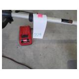 Toro electric weed whip, no charger and a shovel