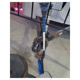 Queen bed headboard, ice scraper, heater, oil catch pan