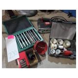 Assorted hole saws and tools