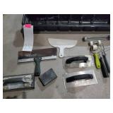 Assorted painting supplies