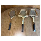 Collection of 3 Vintage Wilson Tennis Rackets