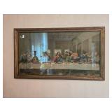 Framed Print of The Last Supper, 28" W x 16" H
