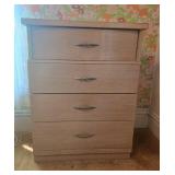 4-Drawer Wooden Chest of Drawers with Brass Pulls