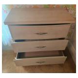 4-Drawer Wooden Chest of Drawers with Brass Pulls