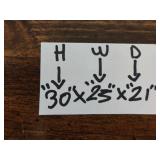 Vintage Upholstered Cane Back Accent Chair