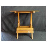 Folding Wooden Table with Stool Set