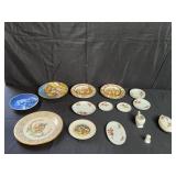 Collection of Vintage Porcelain Plates & Decorative Items