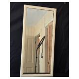 Vintage Wall Mirror with Cream Wood Frame