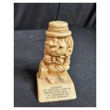 Vintage Set: Pottery Stand, Painting Board, and Decorative Statue