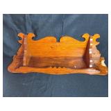 Collection of Vintage Wooden Shelves and Miniature Bench