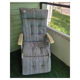 Reclining Outdoor Patio Chair with Cushioned Backrest