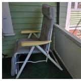Reclining Outdoor Patio Chair with Cushioned Backrest
