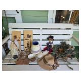 Assorted Home Decor Items with Scenic Wall Art and Holiday Themes