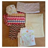 Collection of Handcrafted and Floral Pattern Blankets