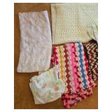 Collection of Handcrafted and Floral Pattern Blankets