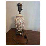 Vintage Floral Ceramic Table Lamp without Shade