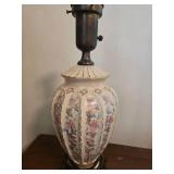 Vintage Floral Ceramic Table Lamp without Shade