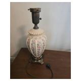 Vintage Floral Ceramic Table Lamp without Shade