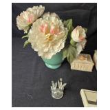 Mixed Collection: Ceramic Vases, Wood Carvings, and Home Decor Items