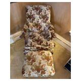 Vintage Floral Armchair with Matching Ottoman
