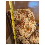 Vintage Floral Armchair with Matching Ottoman