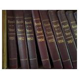 Collection of Encyclopedias and Books Including Britannica and Yearbooks