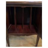 Vintage Wooden Record Cabinet with Dividers