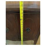 Vintage Wooden Record Cabinet with Dividers