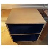 Pair of Side Tables with Storage and Wood Construction