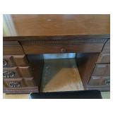 Classic Wooden Desk with Matching Chair and Drawers