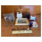 Collection of Decorative Frames, Holder & Vintage Prints