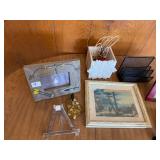 Collection of Decorative Frames, Holder & Vintage Prints