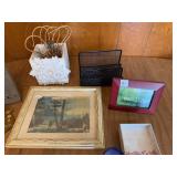 Collection of Decorative Frames, Holder & Vintage Prints