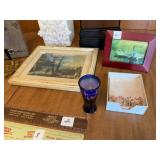 Collection of Decorative Frames, Holder & Vintage Prints