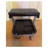 Adjustable Mechanic Creeper Stool with Storage Tray