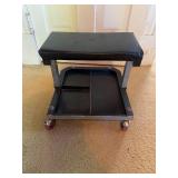 Adjustable Mechanic Creeper Stool with Storage Tray