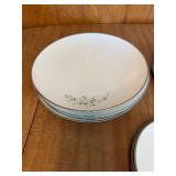 Set of Vintage Floral Design Porcelain Plates