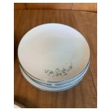 Set of Vintage Floral Design Porcelain Plates