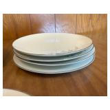 Set of Vintage Floral Design Porcelain Plates