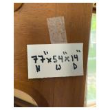 Antique Wood Display Cabinet with Glass Doors