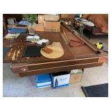 Used Pool Table with Accessories including Balls and Cue